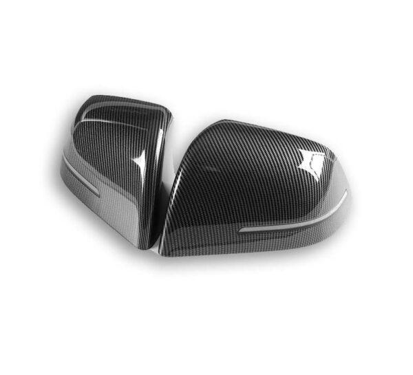 tesla model y mirror cover with led turn signal rear view mirror cover gloss carbon fiber tesla maison 3191191 e1703690518130