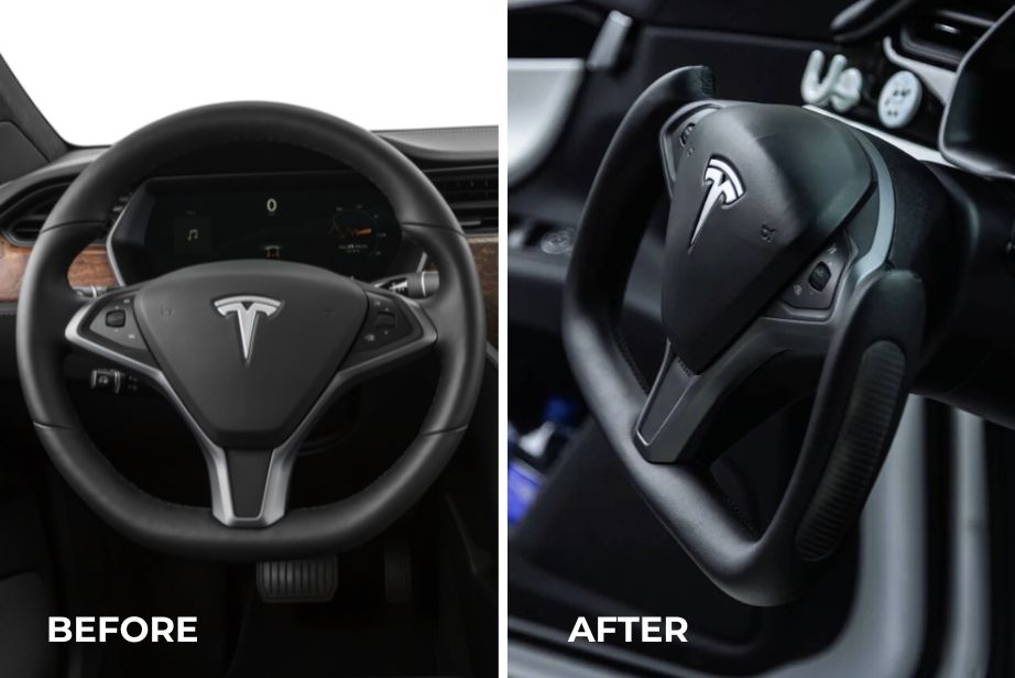 Custom Yoke Steering Wheel Replacement for Tesla Model S X 2012 2020 41